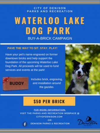 Waterloo Lake Dog Park, Buy-A-Brick Campaign